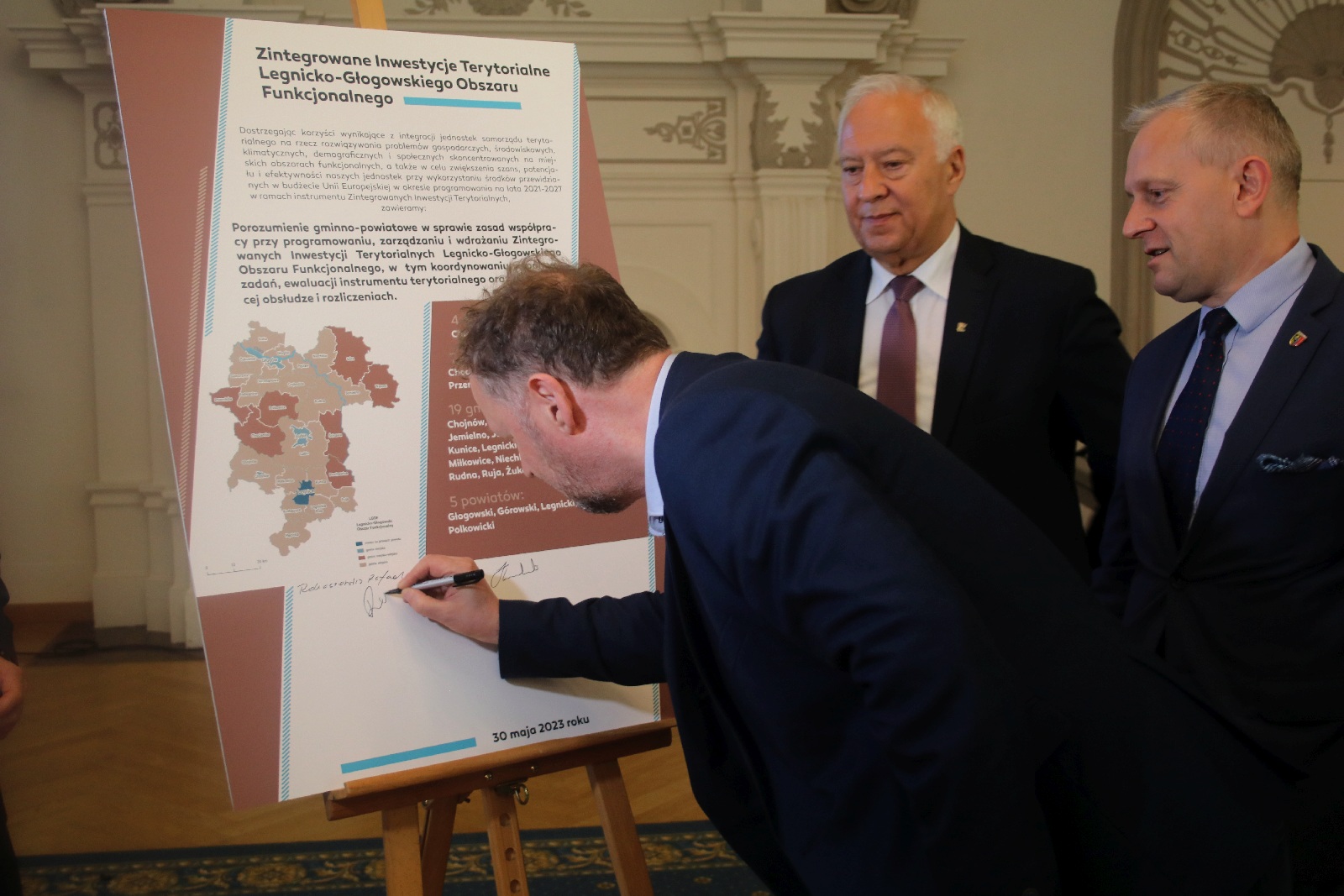 Podpisanie porozumienia gminno-powiatowego w sprawie ZIT LGOF