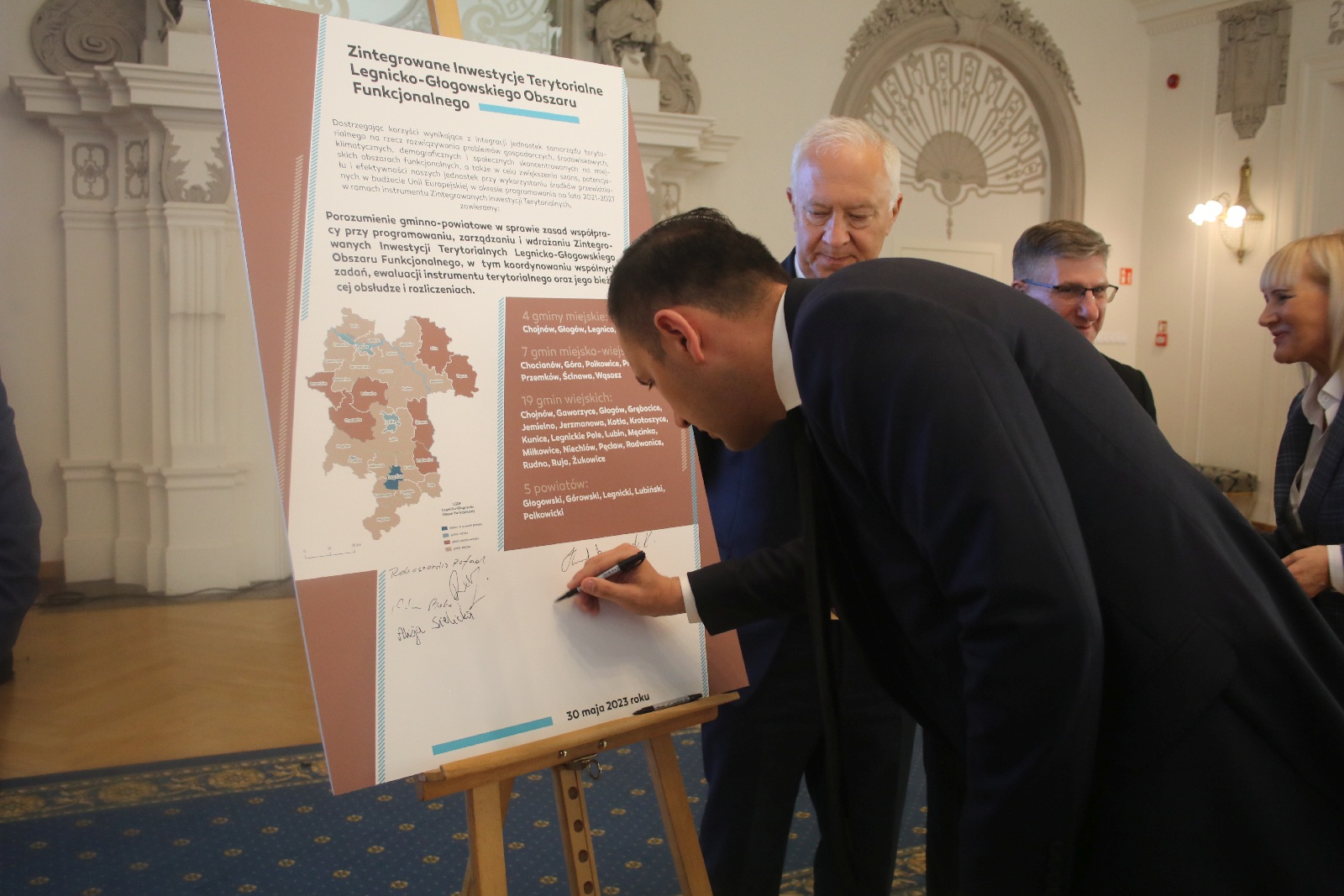 Podpisanie porozumienia gminno-powiatowego w sprawie ZIT LGOF
