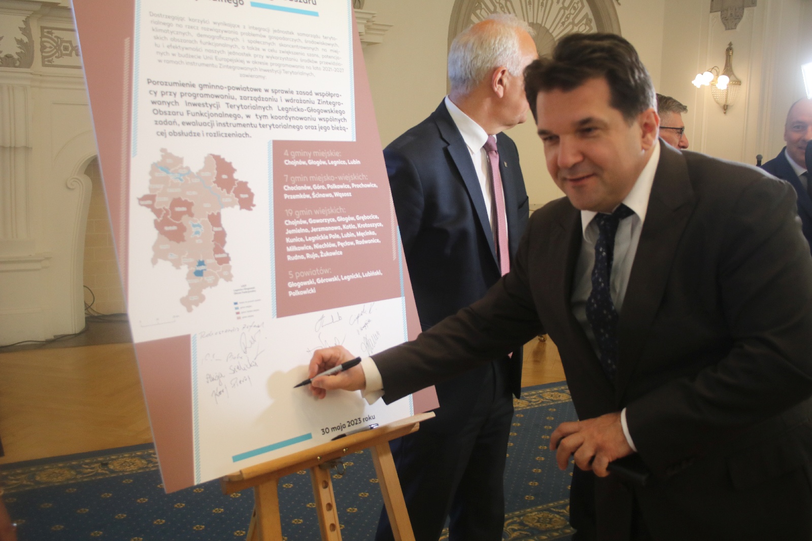 Podpisanie porozumienia gminno-powiatowego w sprawie ZIT LGOF