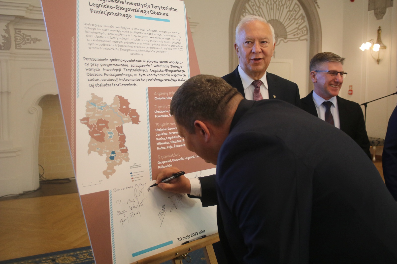 Podpisanie porozumienia gminno-powiatowego w sprawie ZIT LGOF