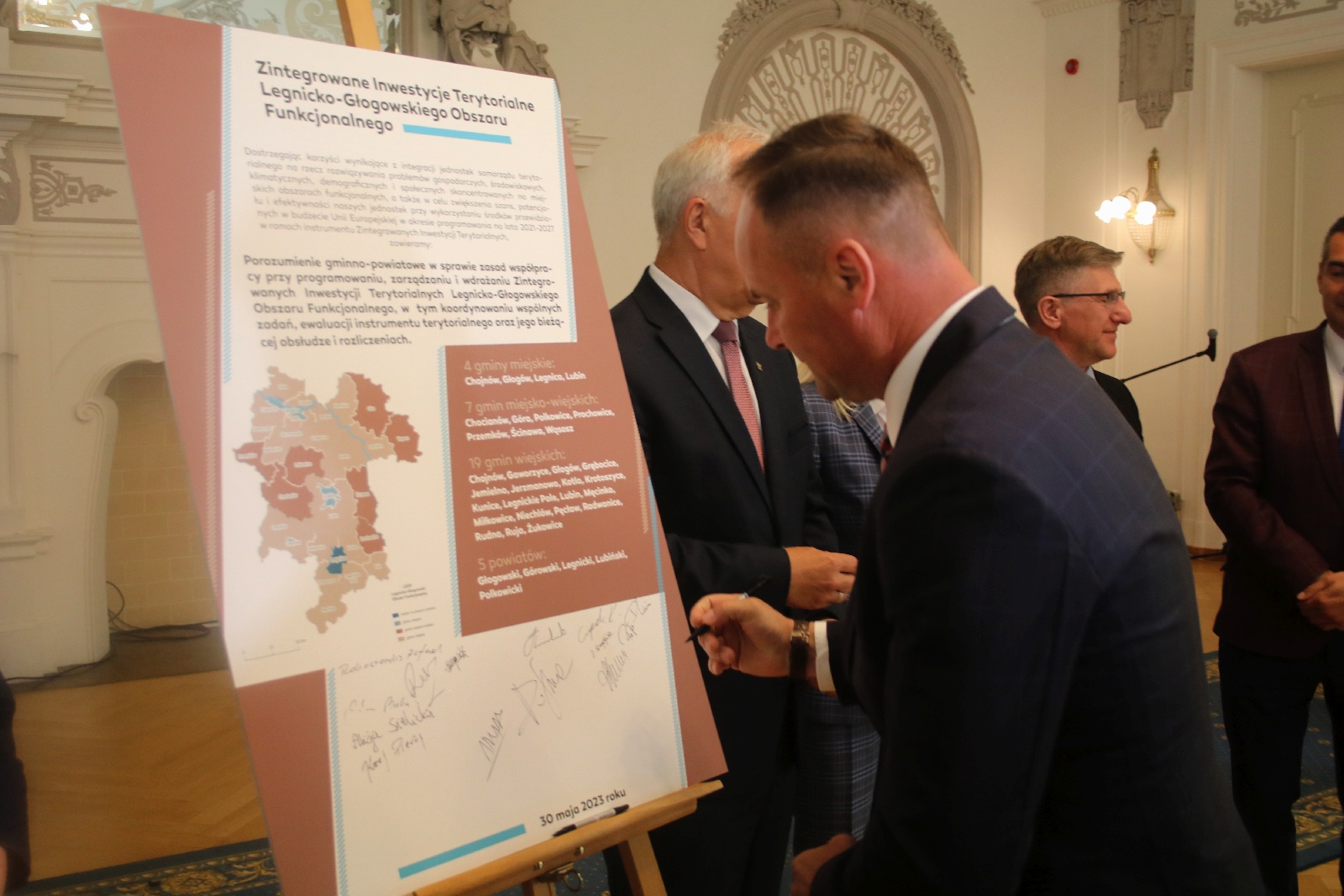 Podpisanie porozumienia gminno-powiatowego w sprawie ZIT LGOF