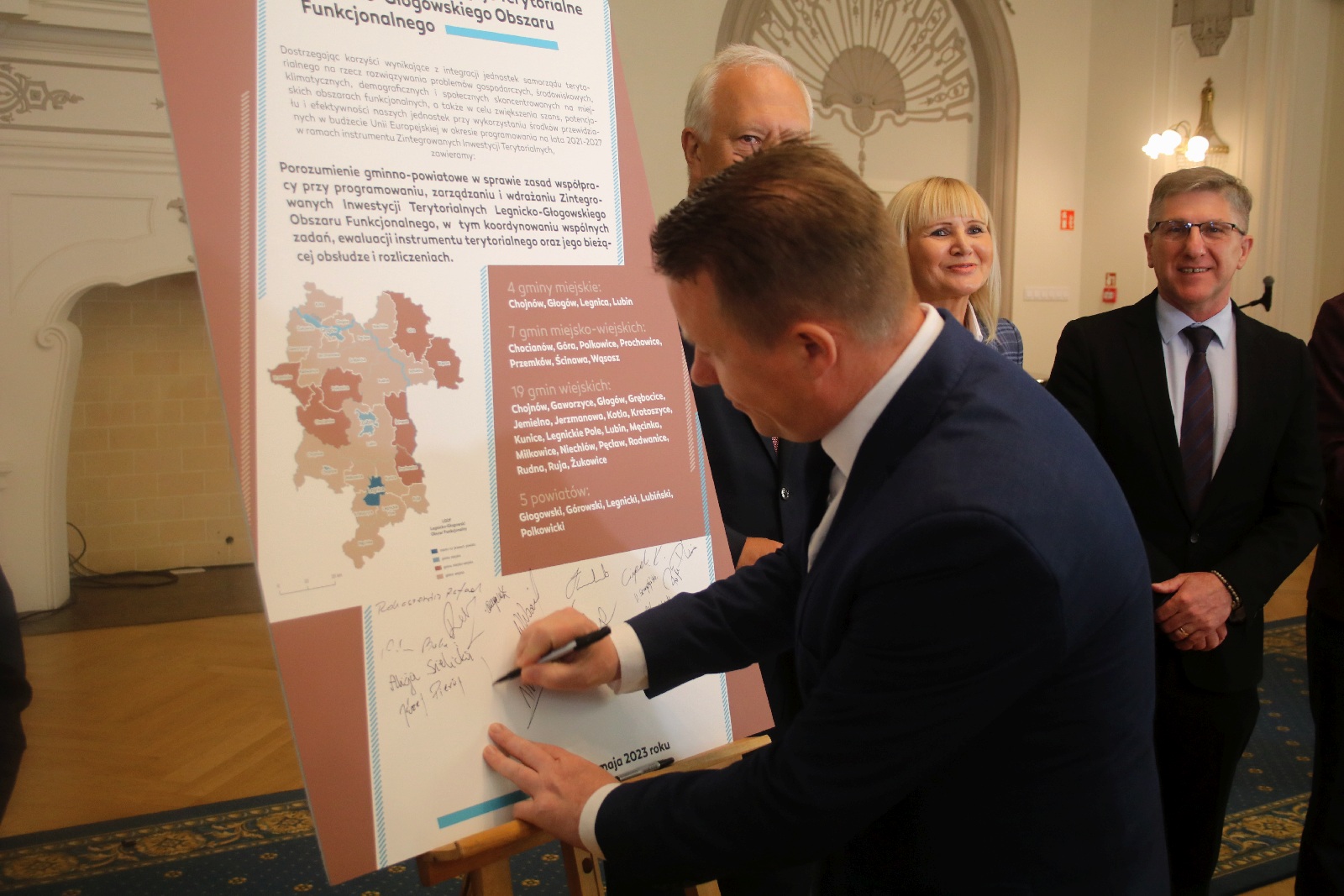 Podpisanie porozumienia gminno-powiatowego w sprawie ZIT LGOF