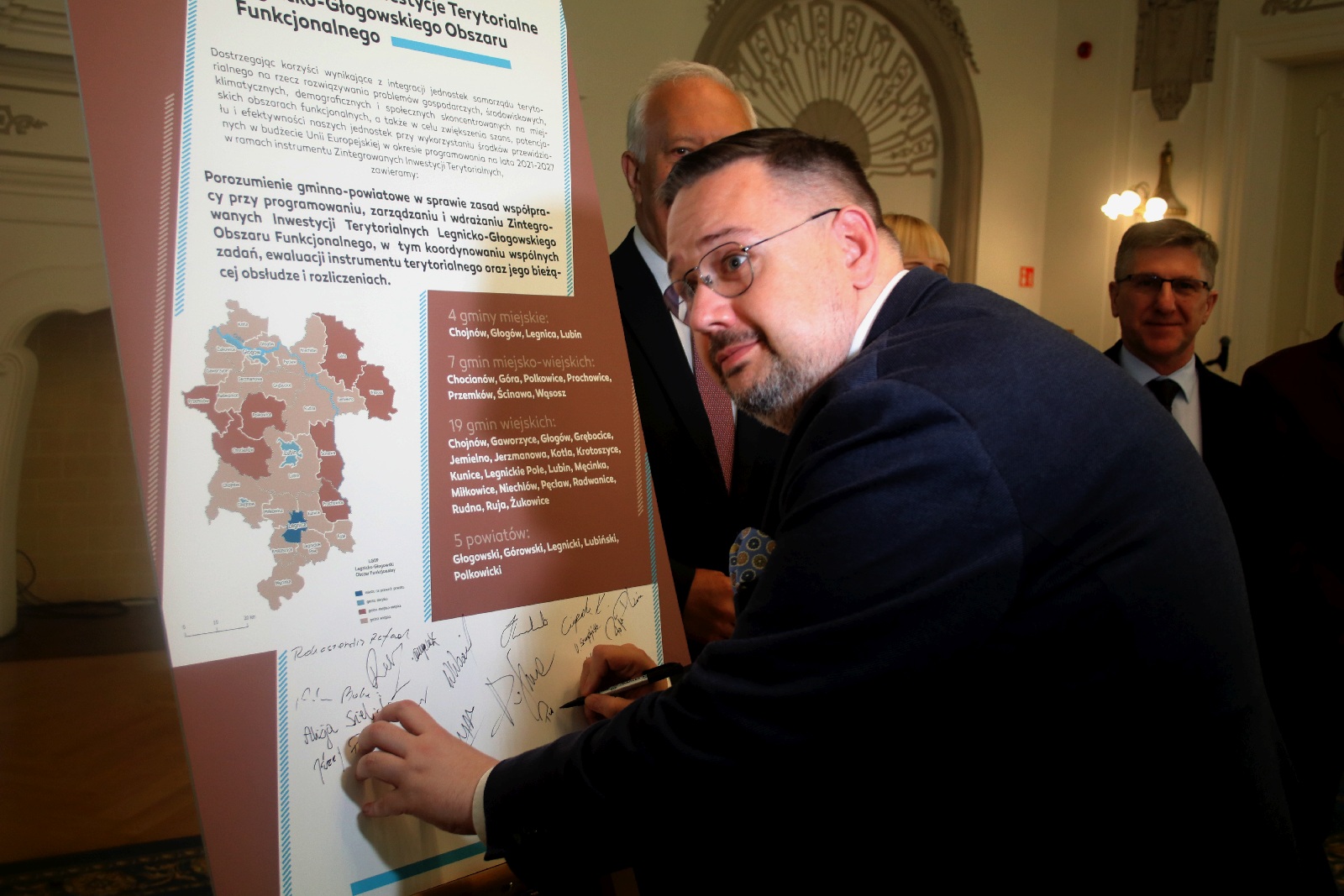 Podpisanie porozumienia gminno-powiatowego w sprawie ZIT LGOF