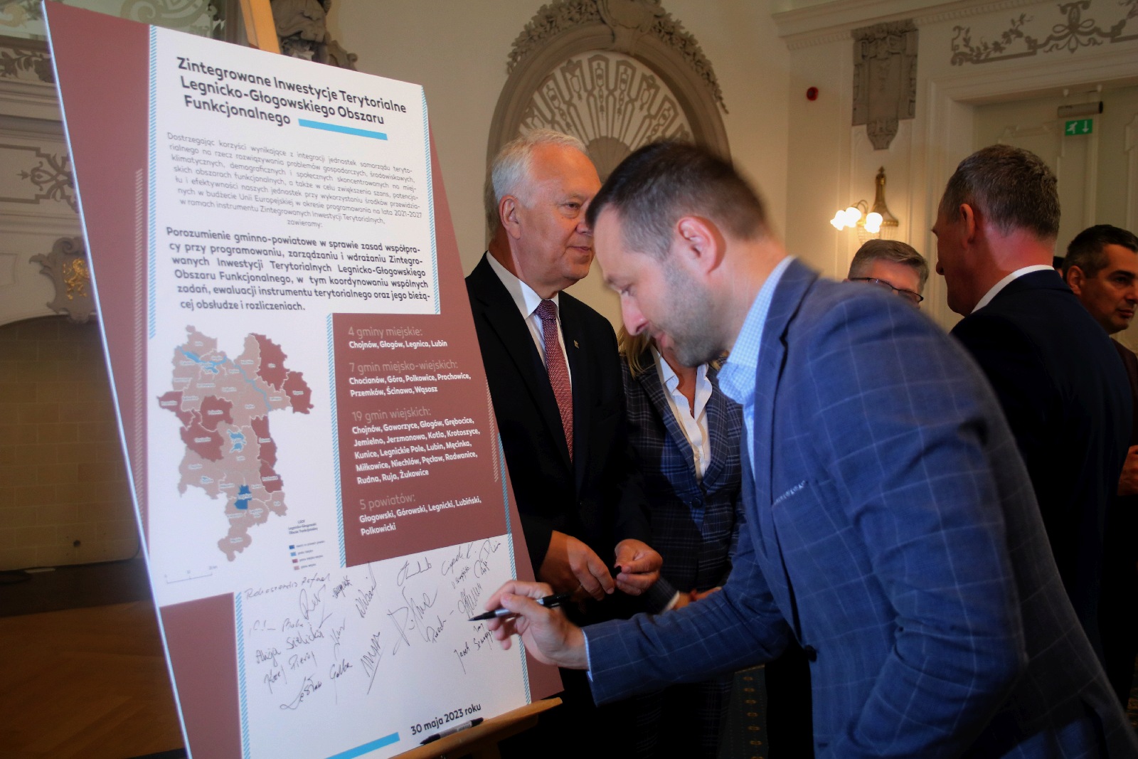 Podpisanie porozumienia gminno-powiatowego w sprawie ZIT LGOF