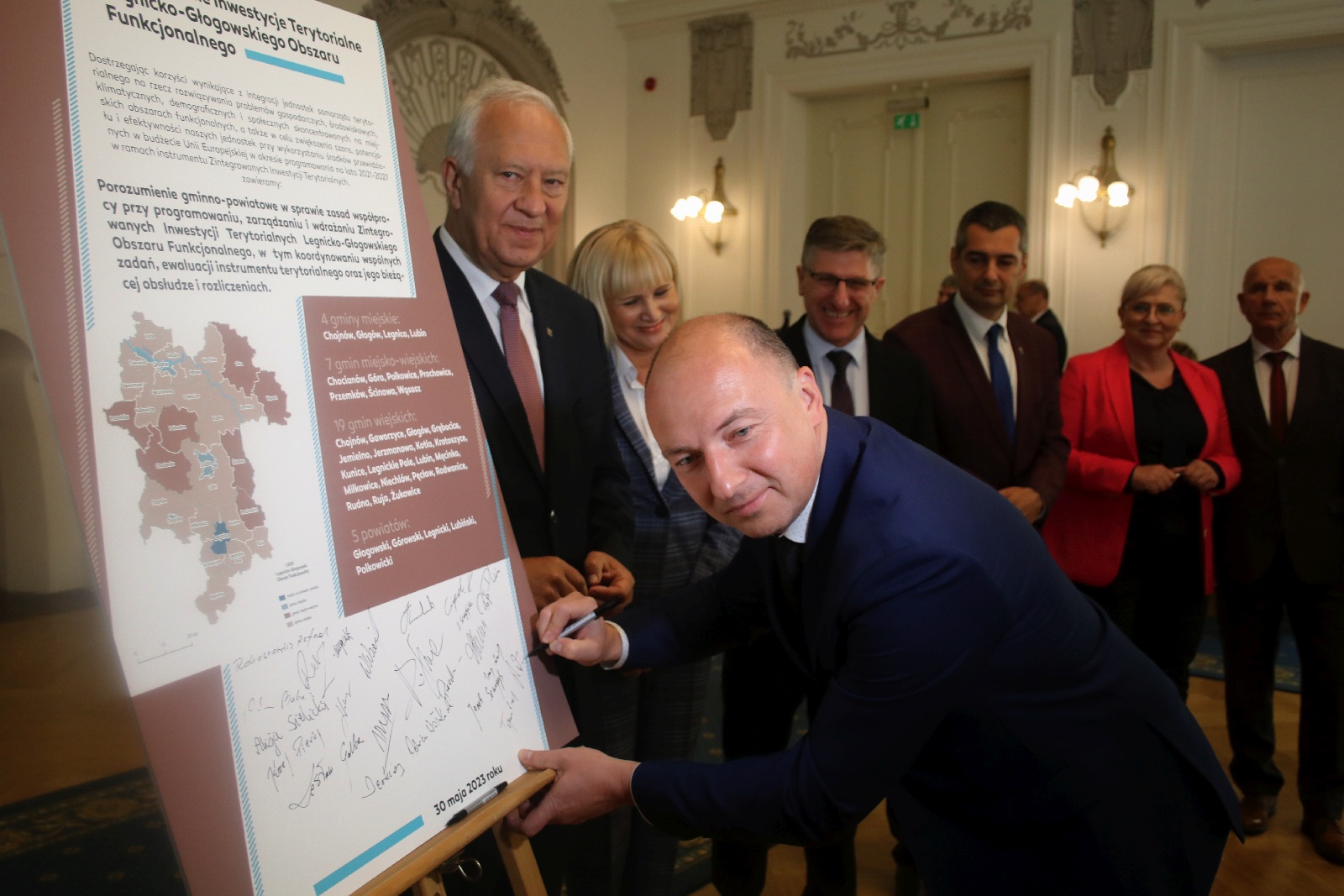 Podpisanie porozumienia gminno-powiatowego w sprawie ZIT LGOF