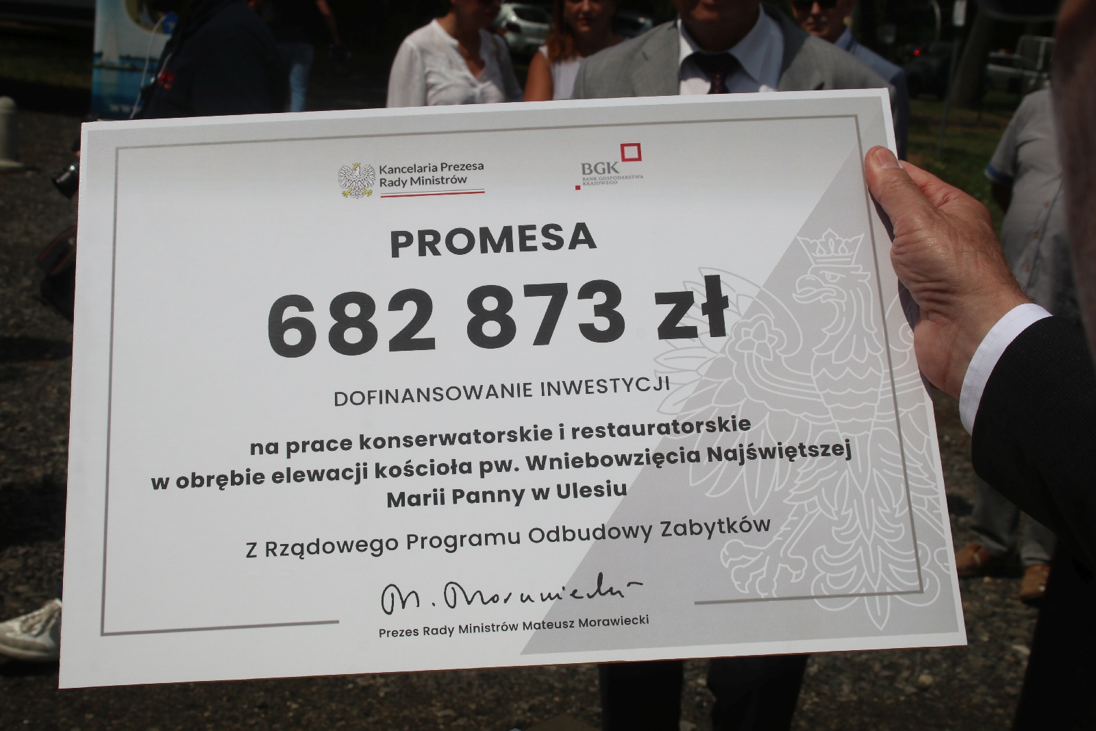 Minister Krzysztof Kubów wręczył promesy na zabytki w powiecie