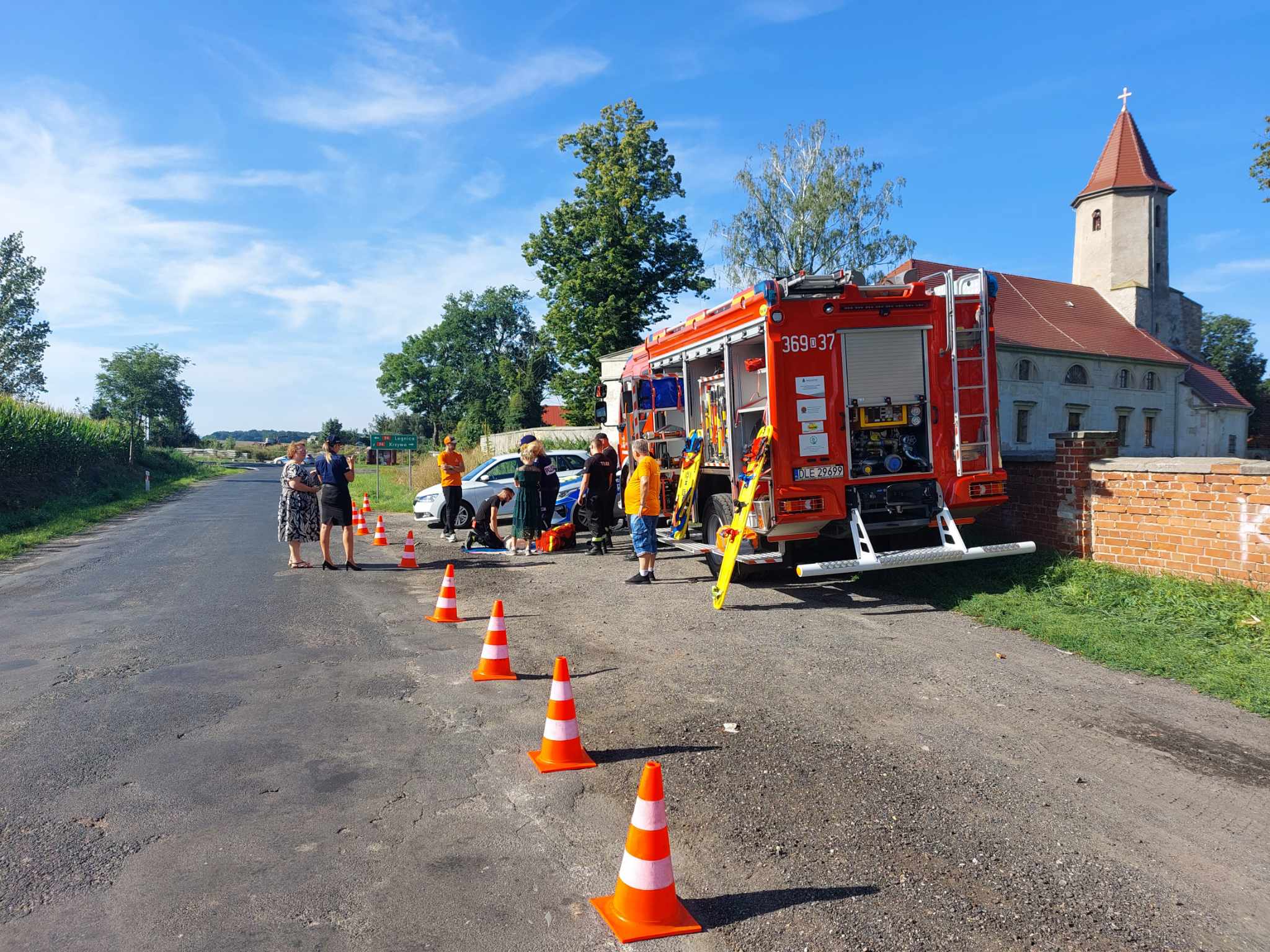 Akcja profilaktyczna legnickiej drgówki, OSP Miłkowice i GDDKiA