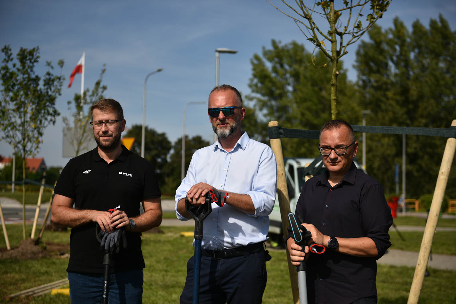 Nasadzenie drzew było jednym z punktów jubileuszu huty miedzi