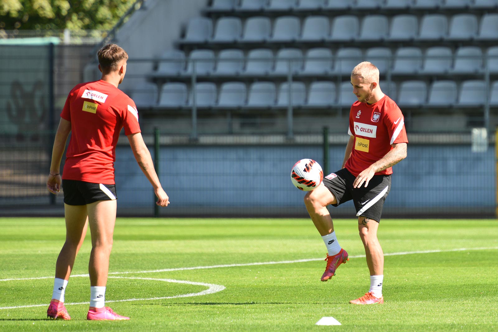 Trening reprezentacji Polski do lat 20 na legnickim boisku