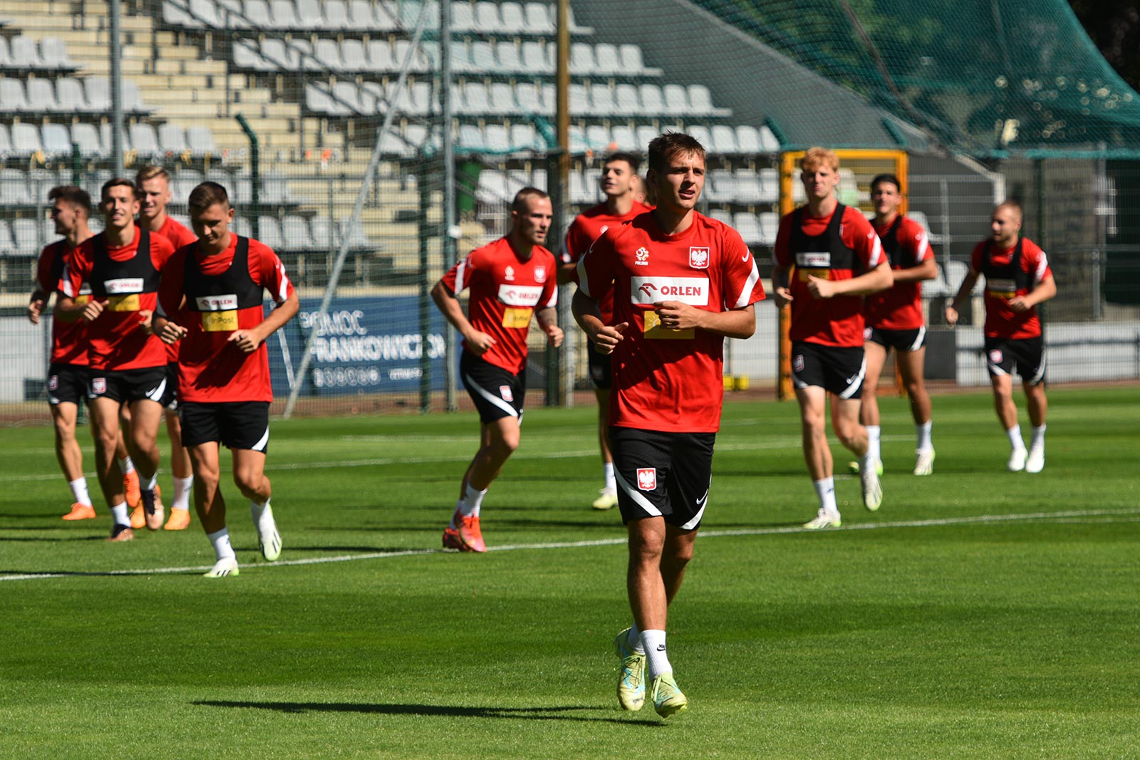 Trening reprezentacji Polski do lat 20 na legnickim boisku