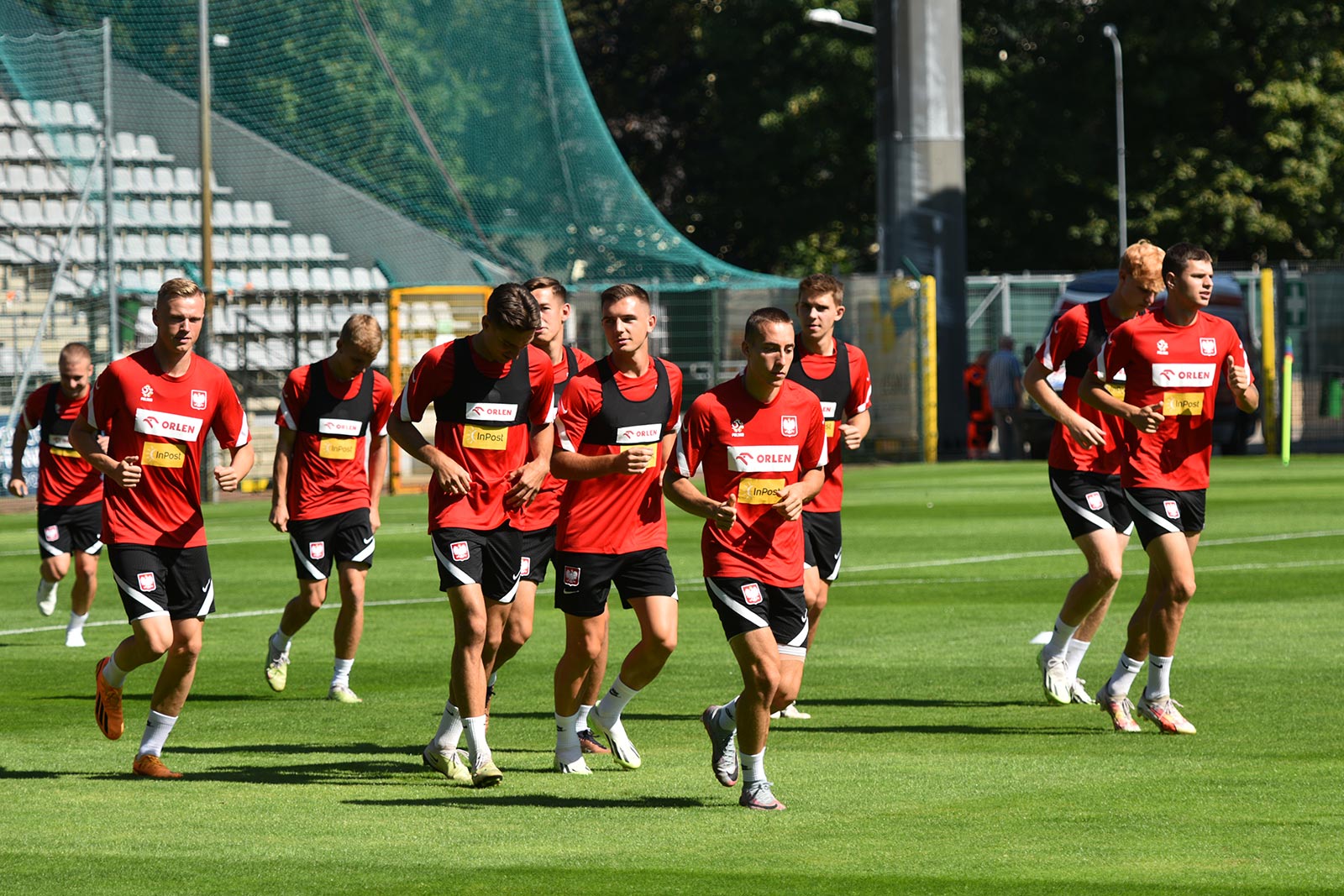 Trening reprezentacji Polski do lat 20 na legnickim boisku