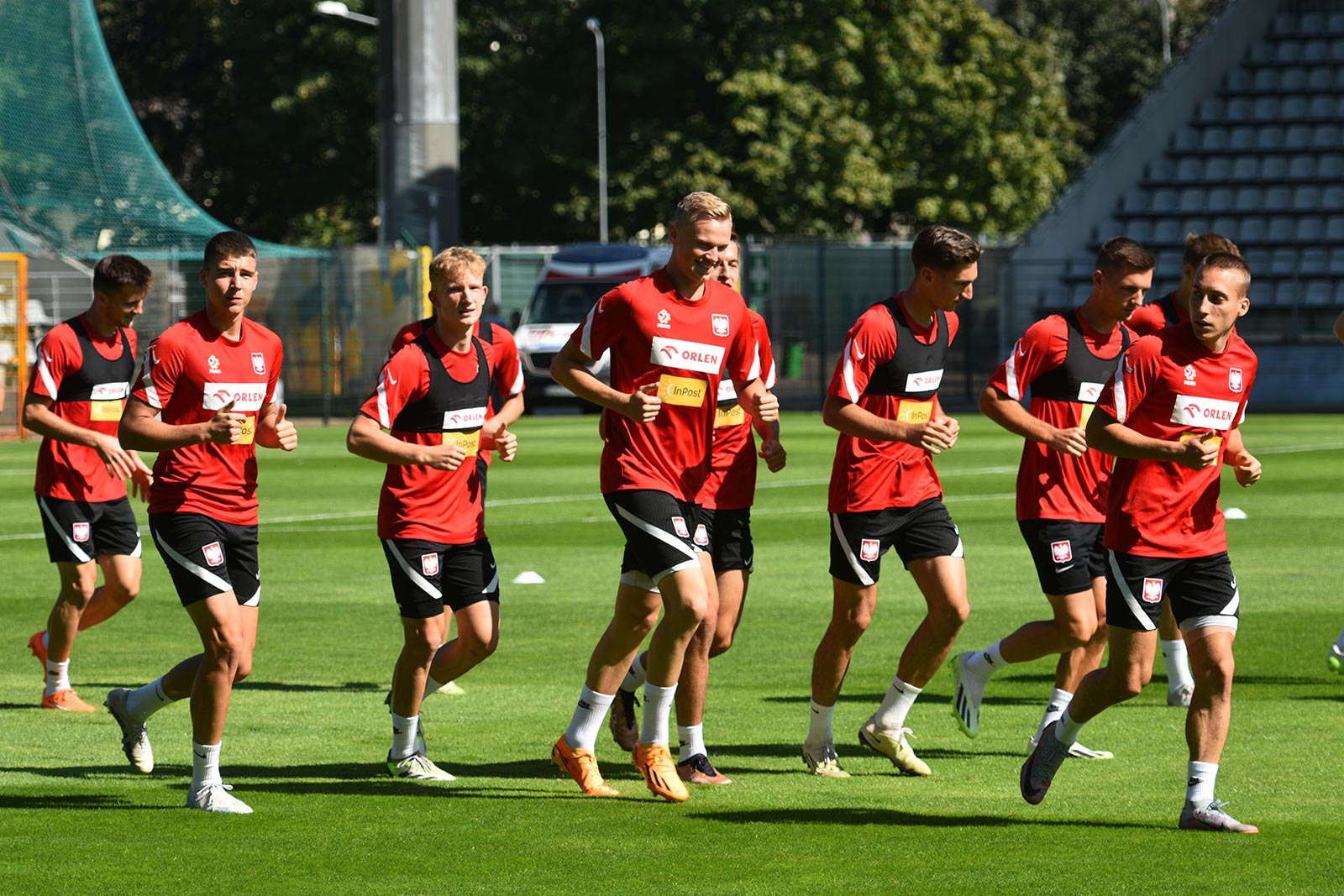 Trening reprezentacji Polski do lat 20 na legnickim boisku
