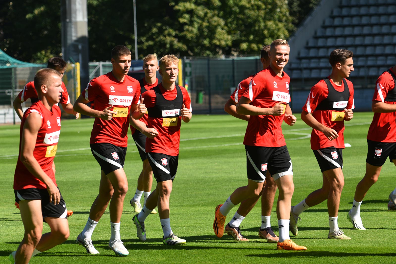 Trening reprezentacji Polski do lat 20 na legnickim boisku
