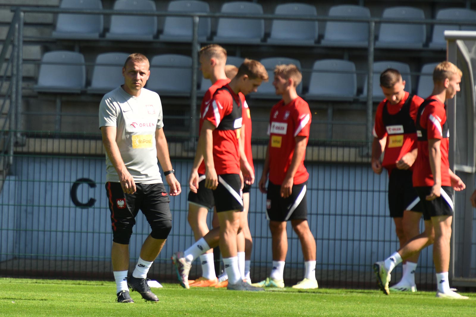 Trening reprezentacji Polski do lat 20 na legnickim boisku