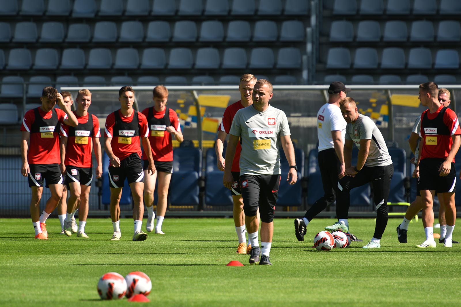 Trening reprezentacji Polski do lat 20 na legnickim boisku