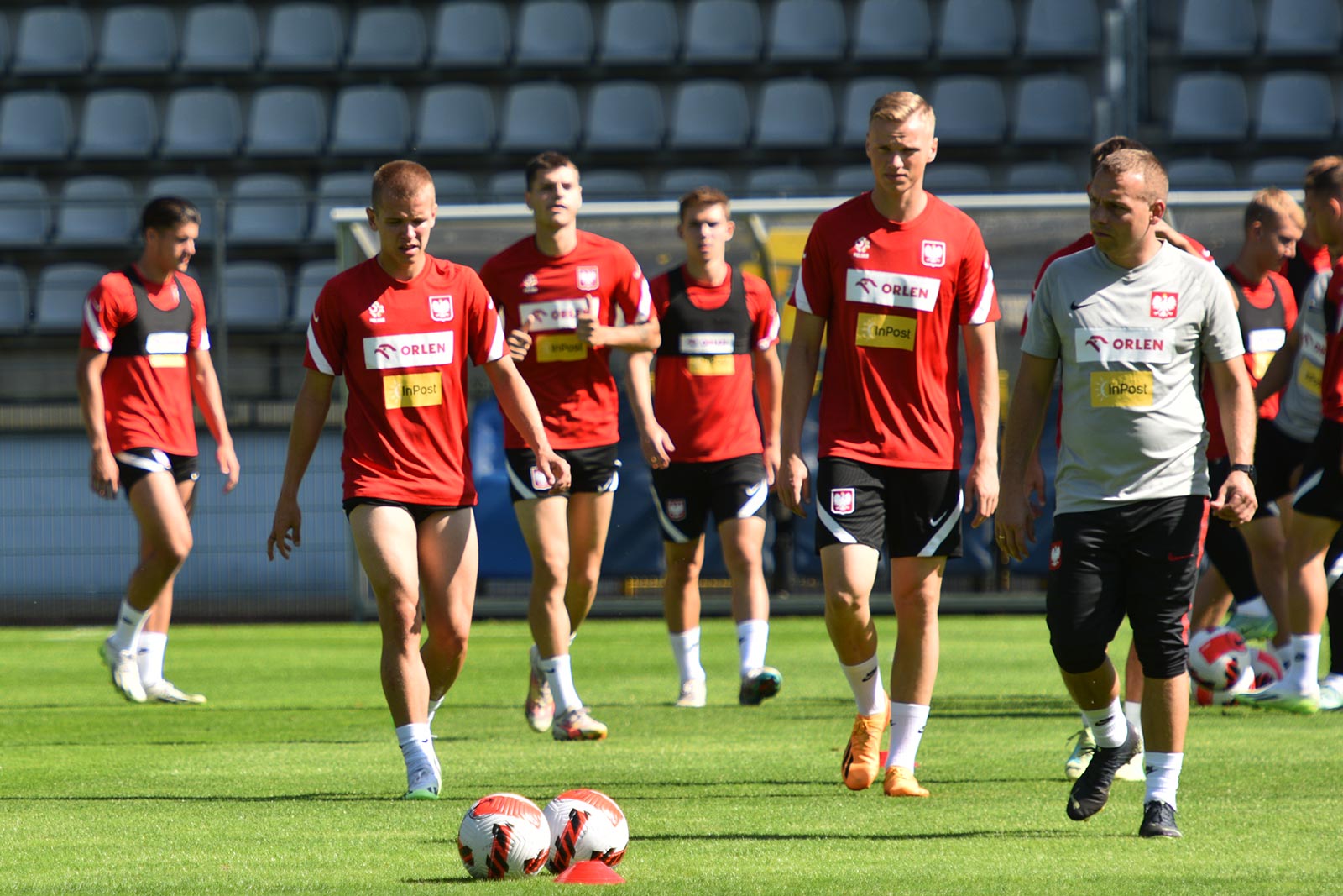 Trening reprezentacji Polski do lat 20 na legnickim boisku