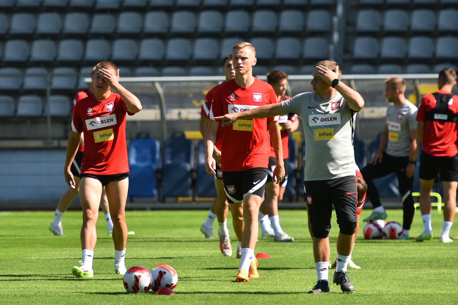 Trening reprezentacji Polski do lat 20 na legnickim boisku
