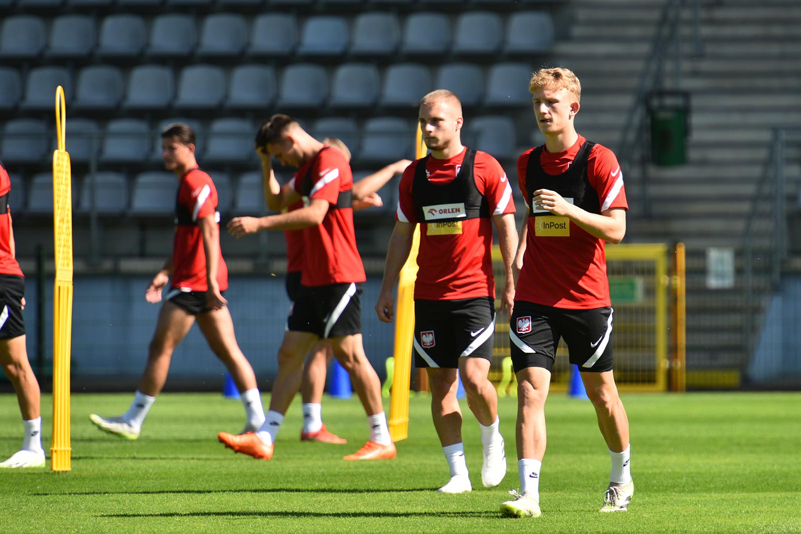 Trening reprezentacji Polski do lat 20 na legnickim boisku
