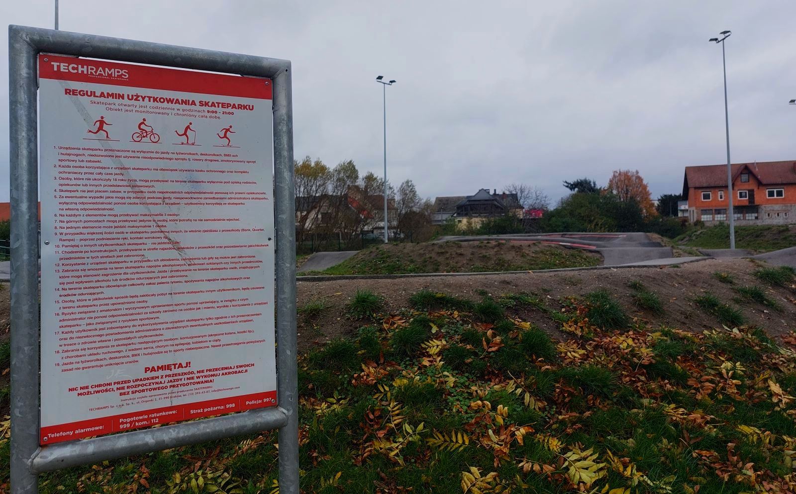 Chojnowski skatepark  pogrążył się w jesienej zadumie