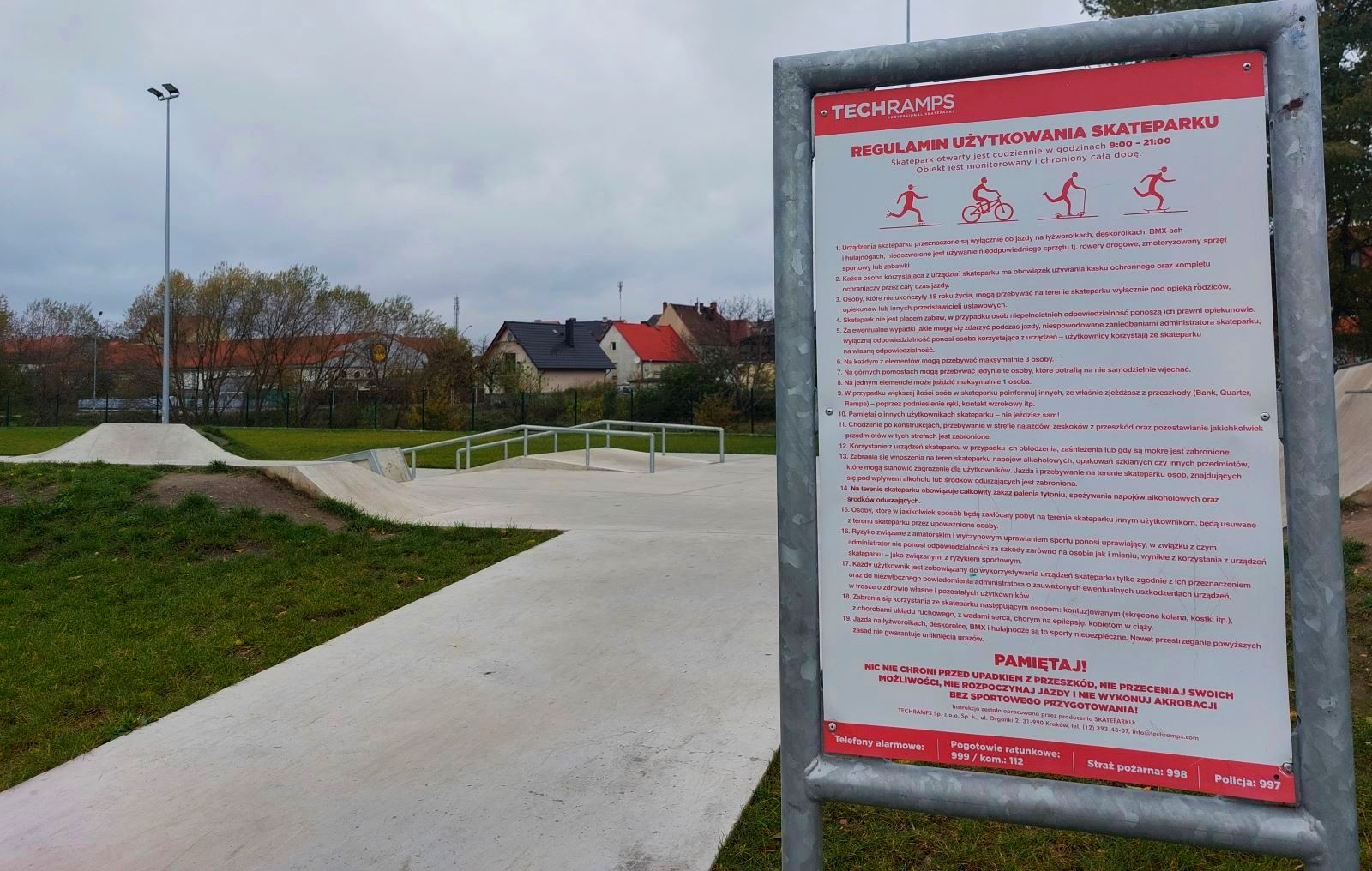 Chojnowski skatepark  pogrążył się w jesienej zadumie