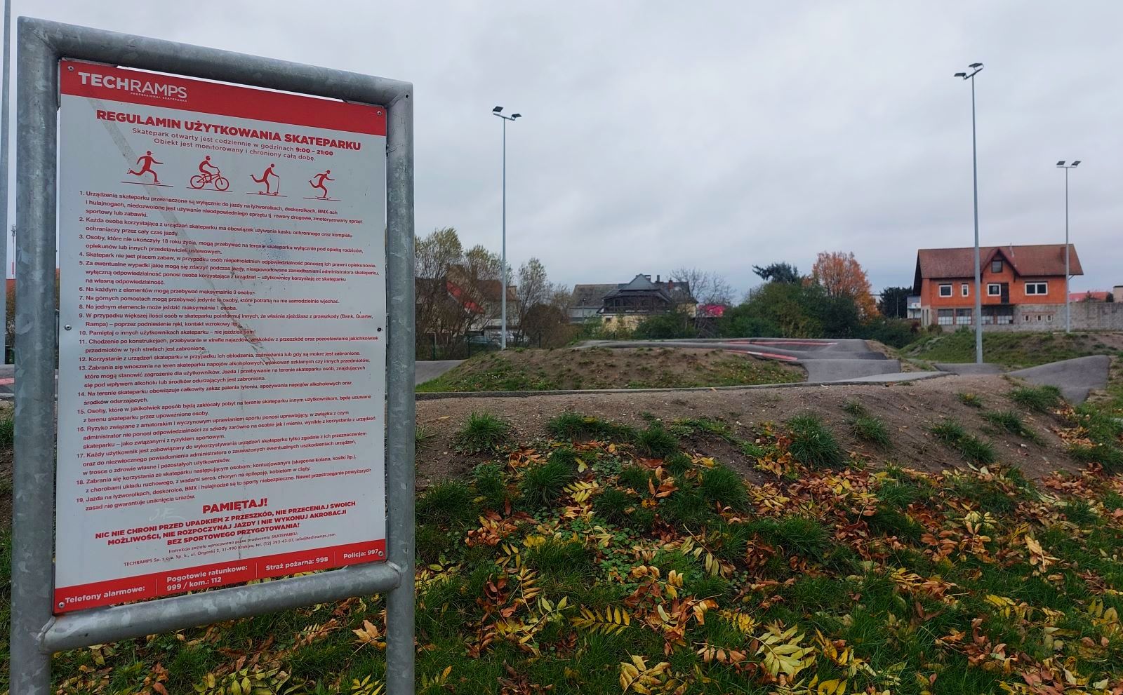 Chojnowski skatepark  pogrążył się w jesienej zadumie