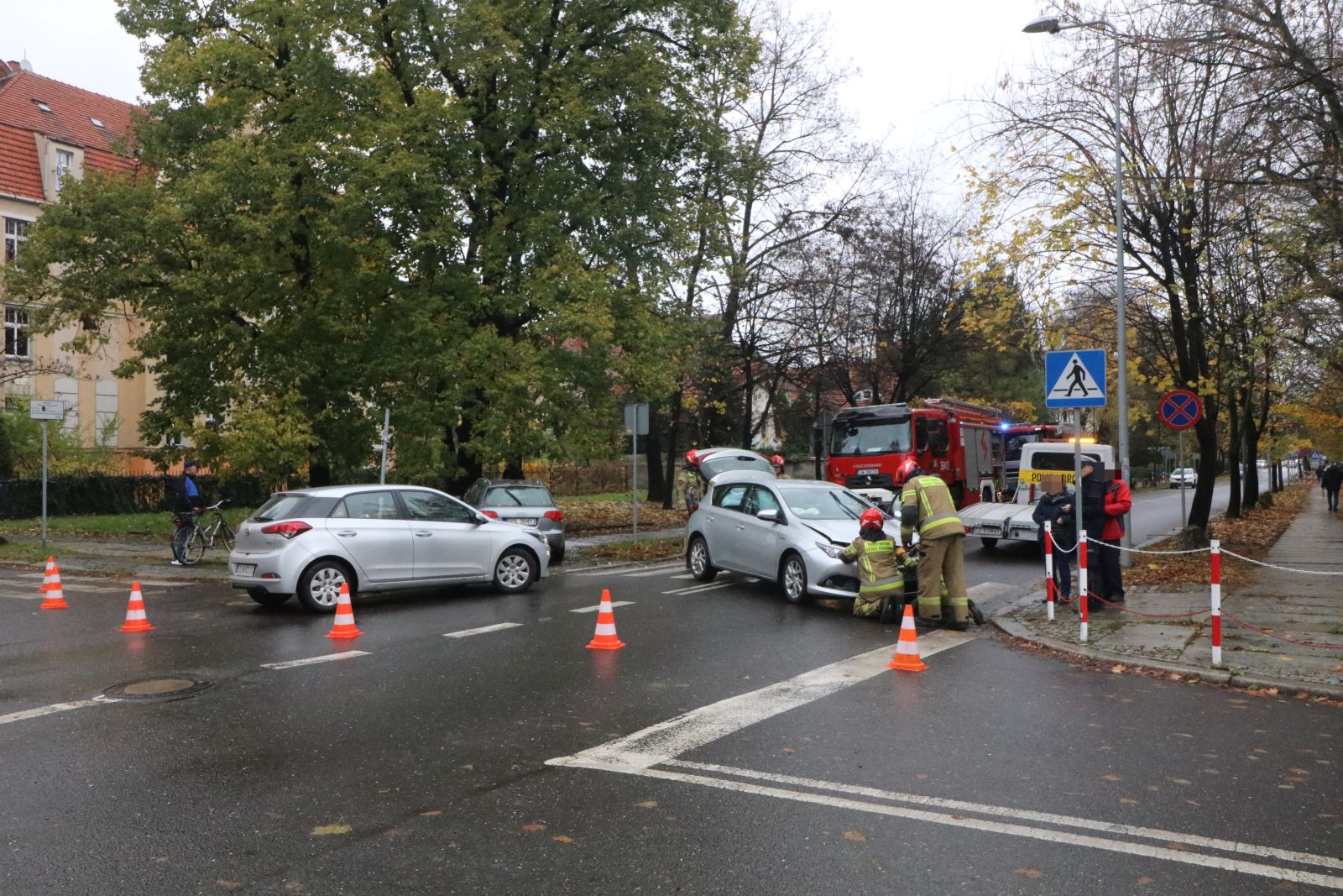 Kolizja na skrzyżowaniu ulic Rataja i Kościuszki