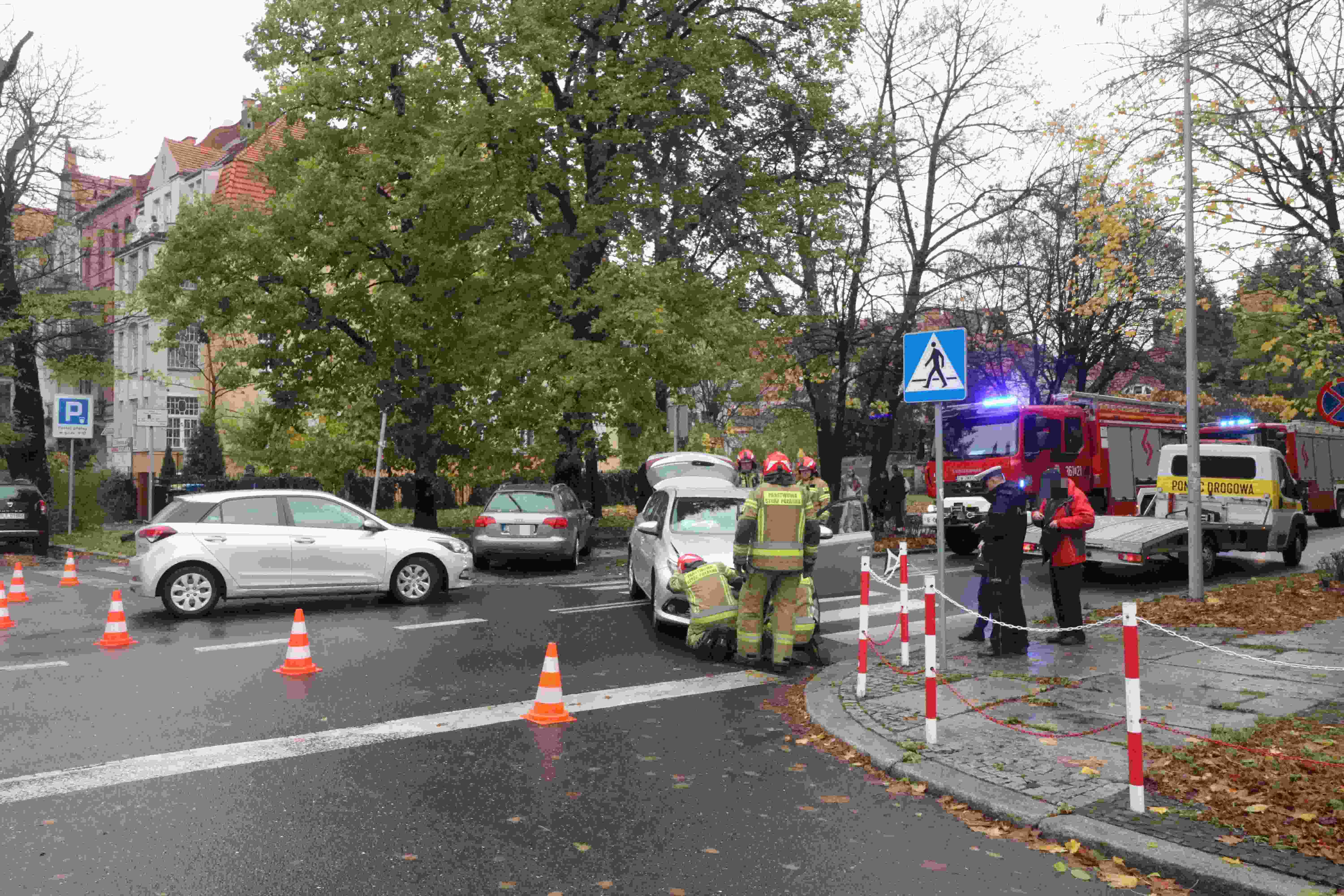 Kolizja na skrzyżowaniu ulic Rataja i Kościuszki
