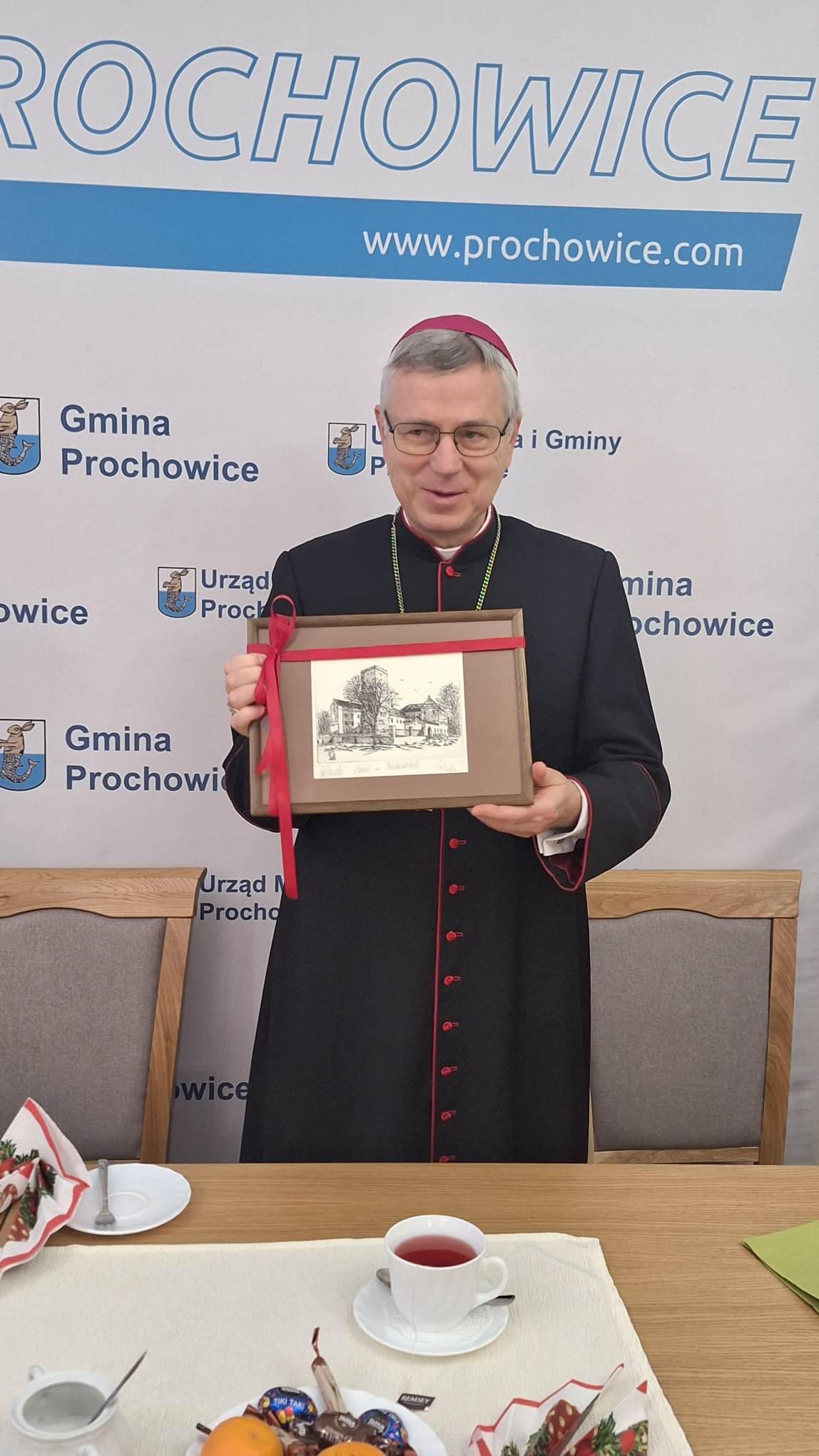 Biskup Andrzej Siemieniewski z wizytą w gminie Prochowice