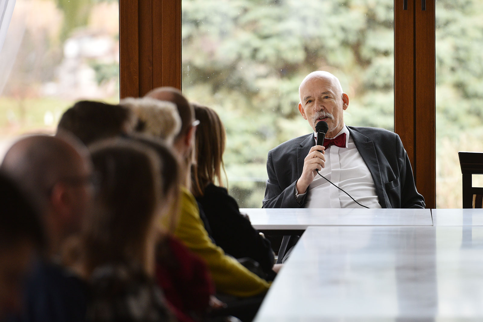 Janusz Korwin-Mikke odpalił nowy projekt i mówił o nim w Legnicy