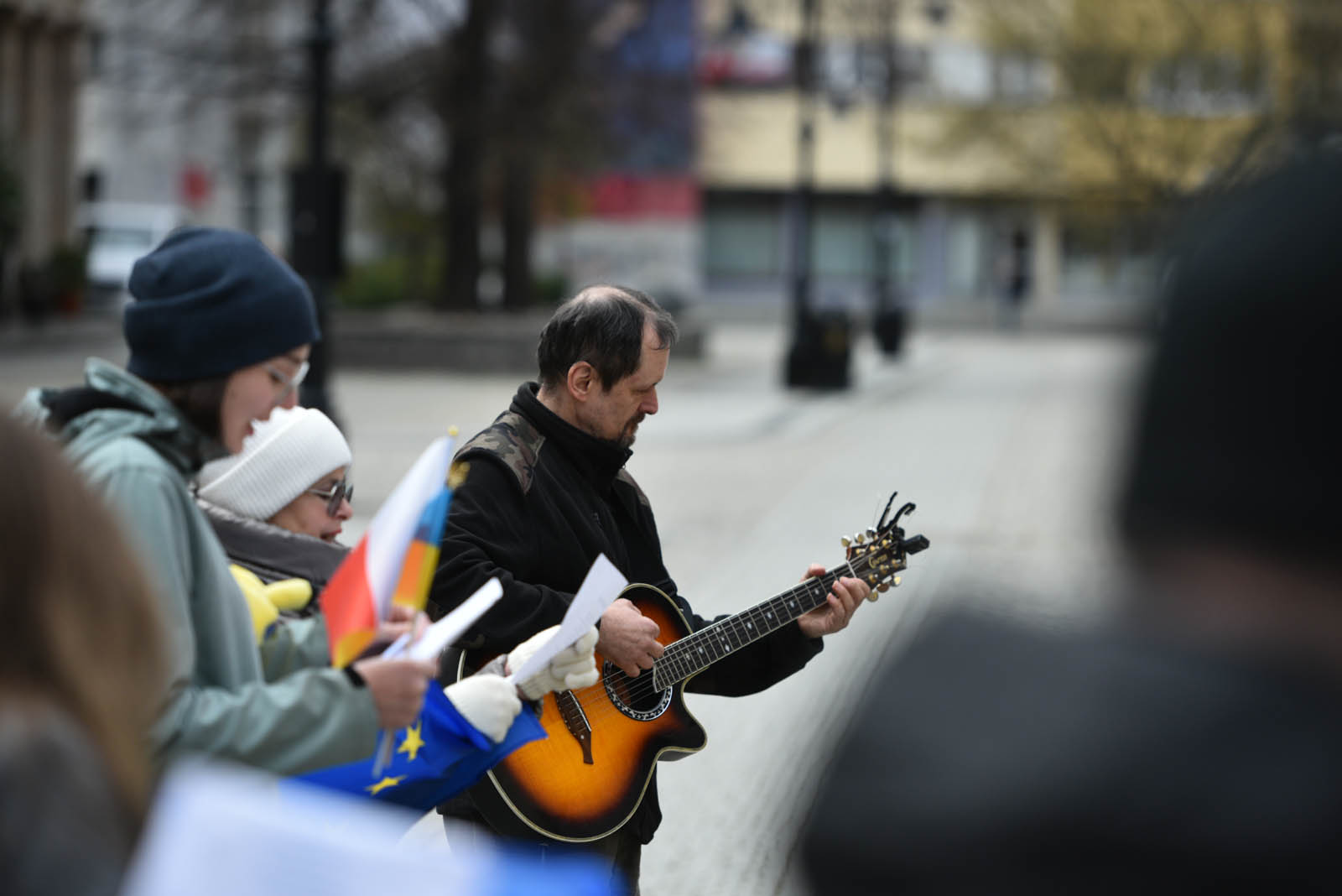 Zaśpiewali hymn Unii Europejskiej w centrum miasta