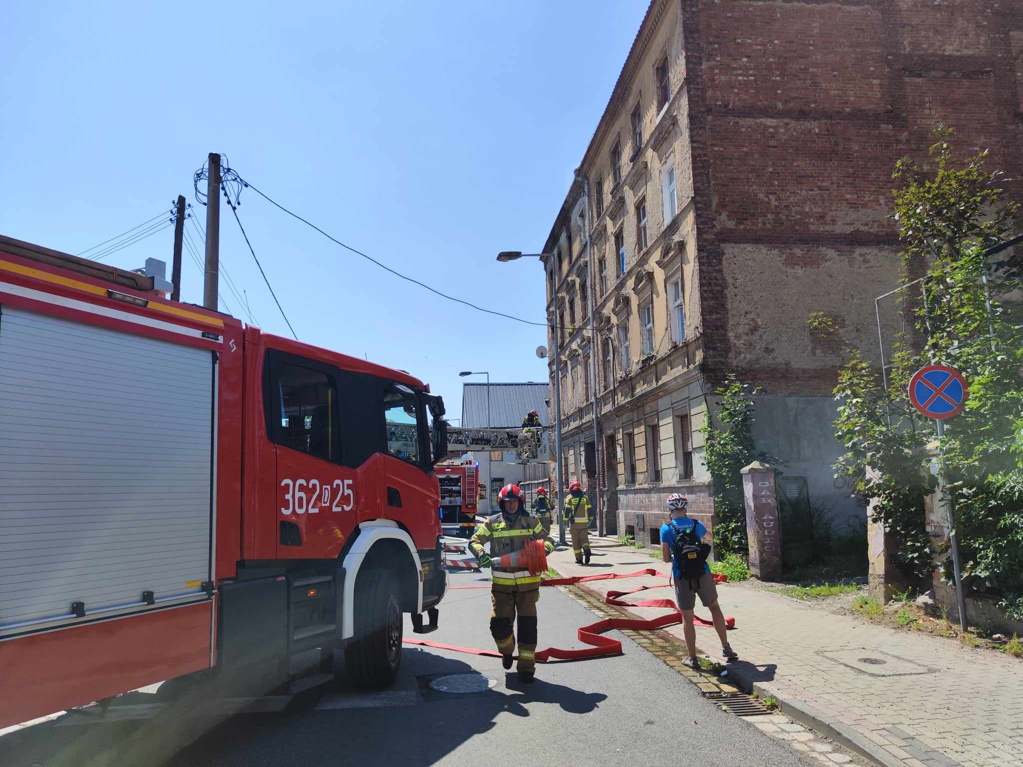 Pożar mieszkania przy ulicy Krętej w Legnicy