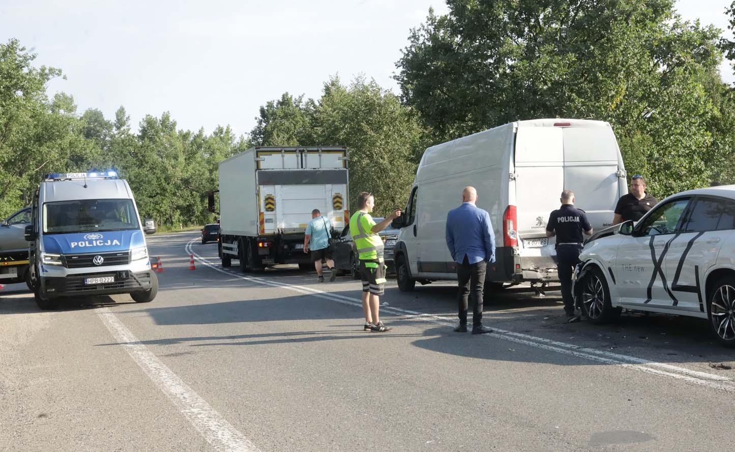 Zderzyło się pięć samochodów na ulicy Poznańskiej