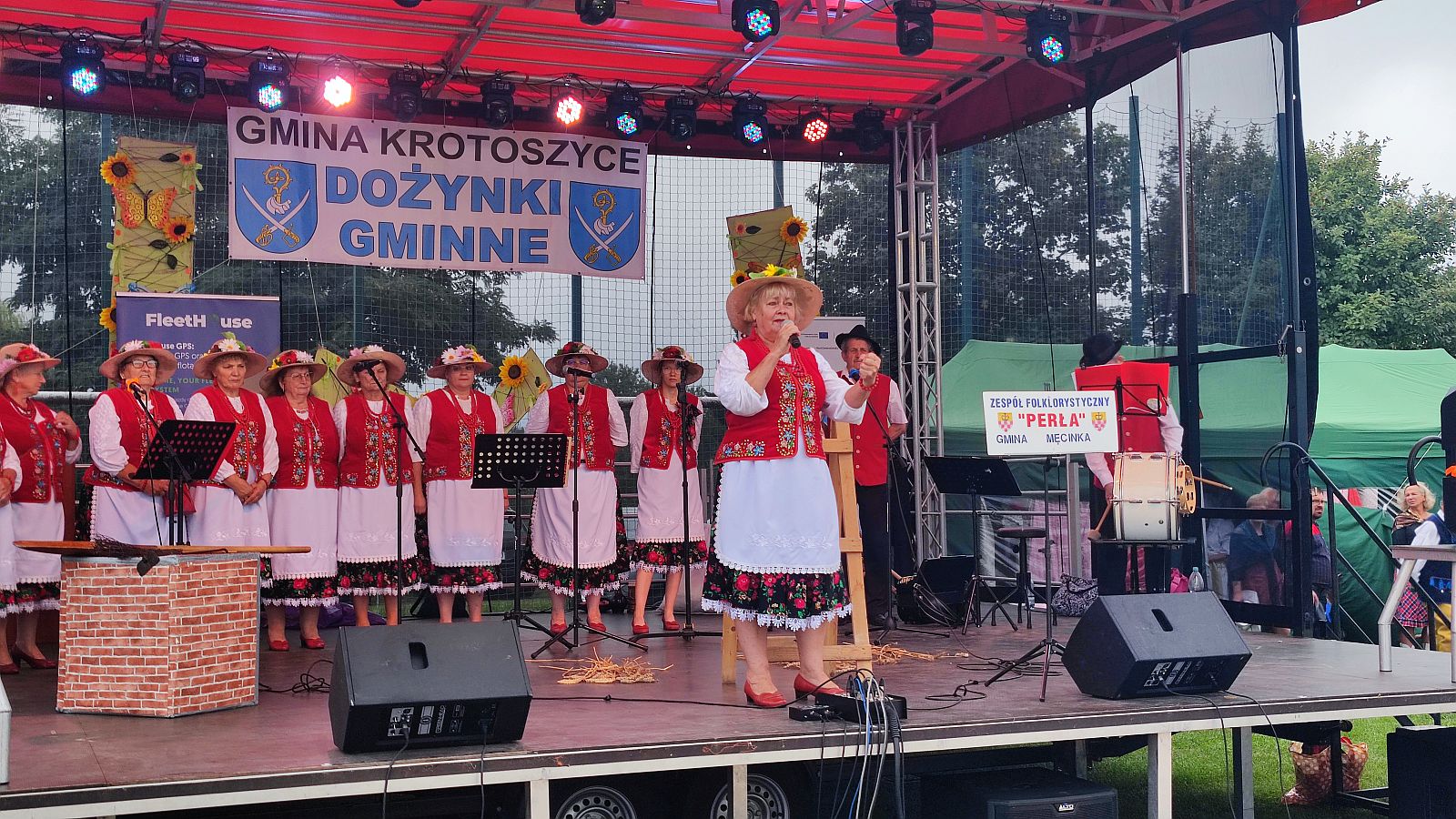 Otwarcie dożynek w Krotoszycach: prezentacja wieńców