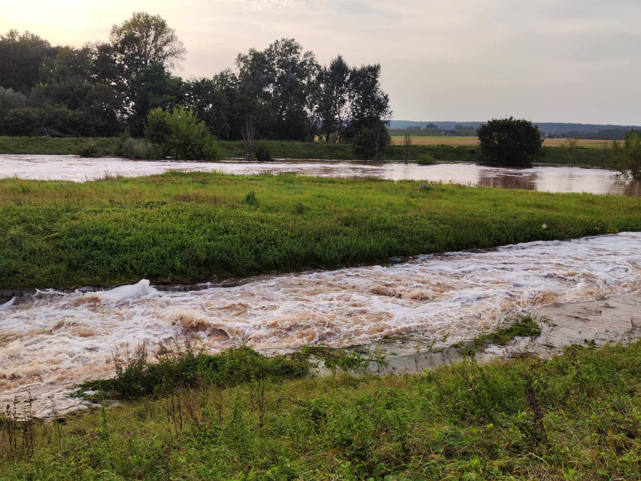 Woda zagraża Prochowicom. Mieszkańcy i strażacy walczą o miasto