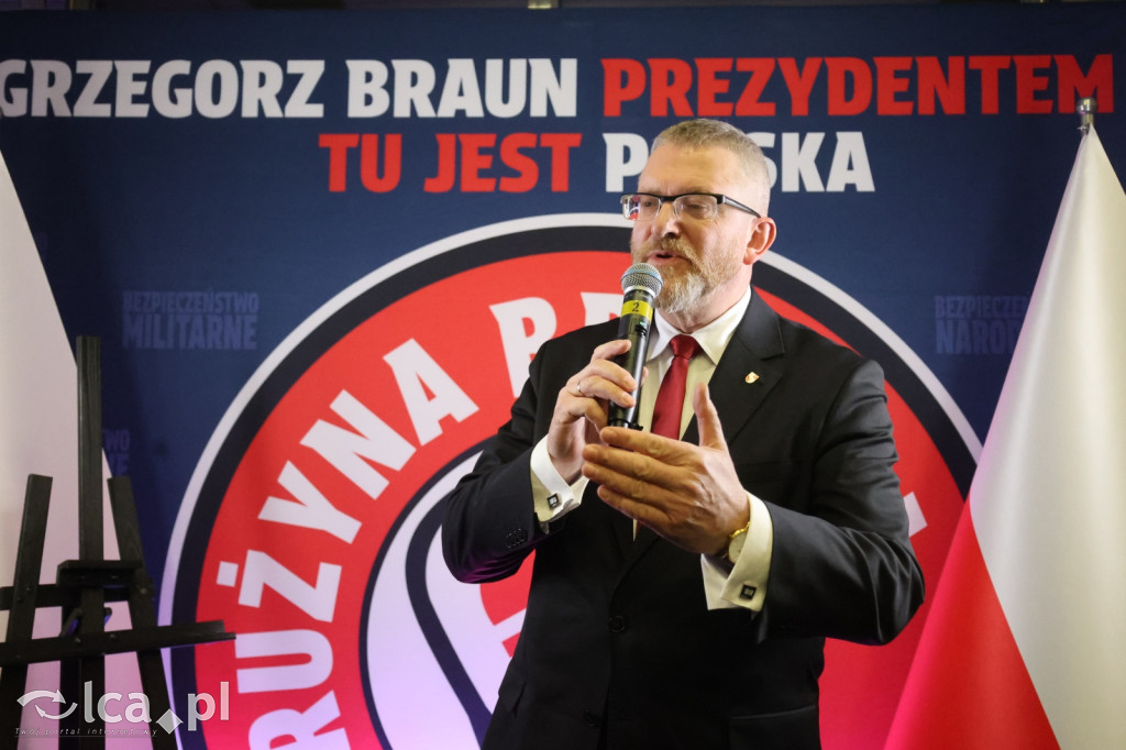 Spotkanie z Grzegorzem Braunem w Legnicy