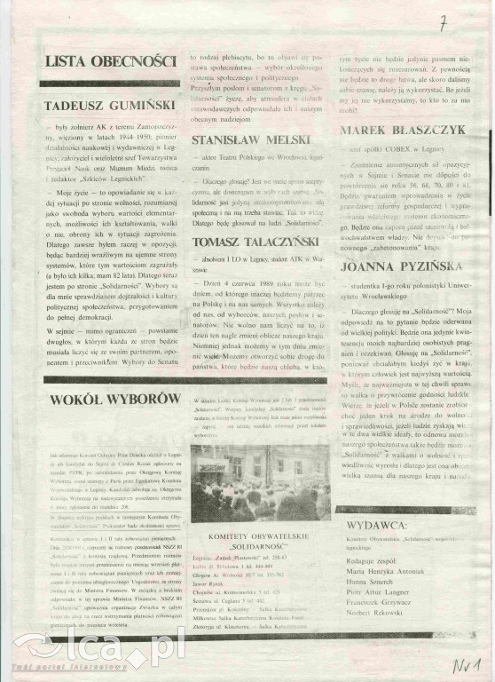 Plakaty, ulotki i wycinki prasowe z 1989 roku