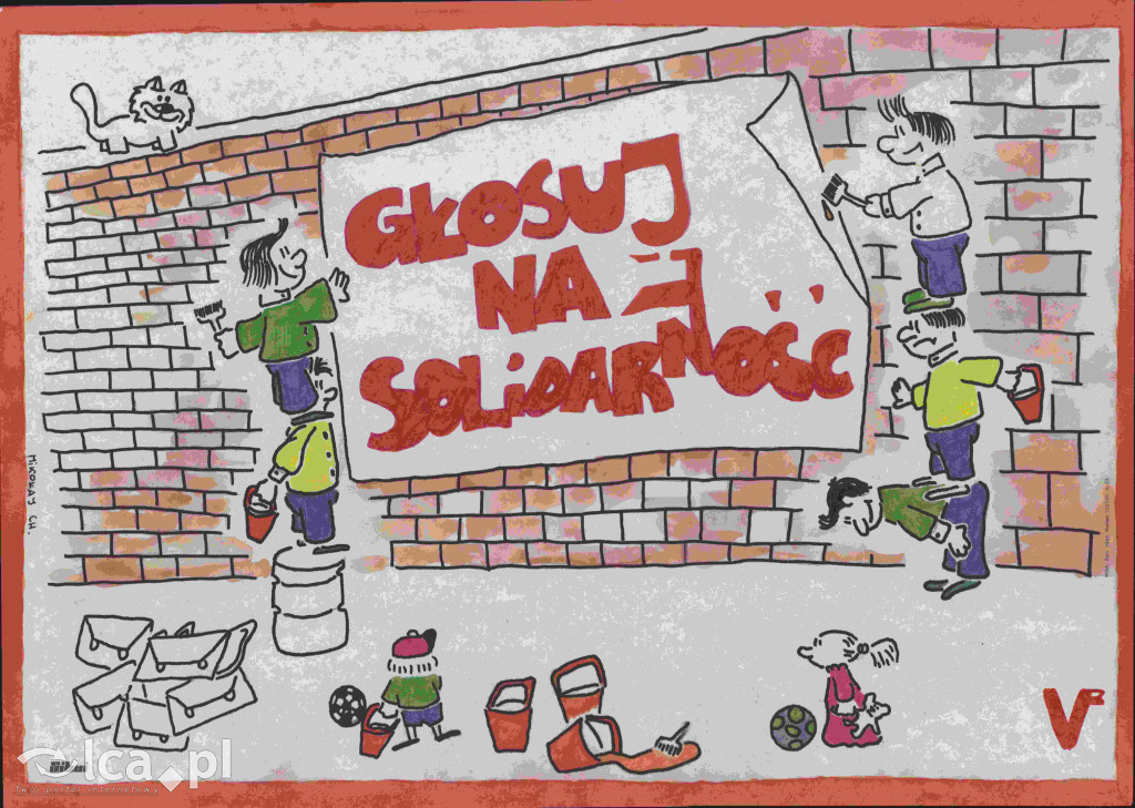 Plakaty, ulotki i wycinki prasowe z 1989 roku