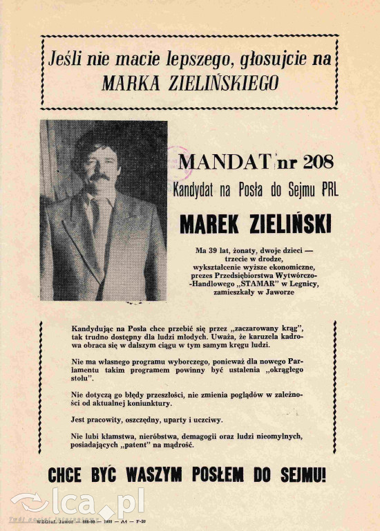 Plakaty, ulotki i wycinki prasowe z 1989 roku