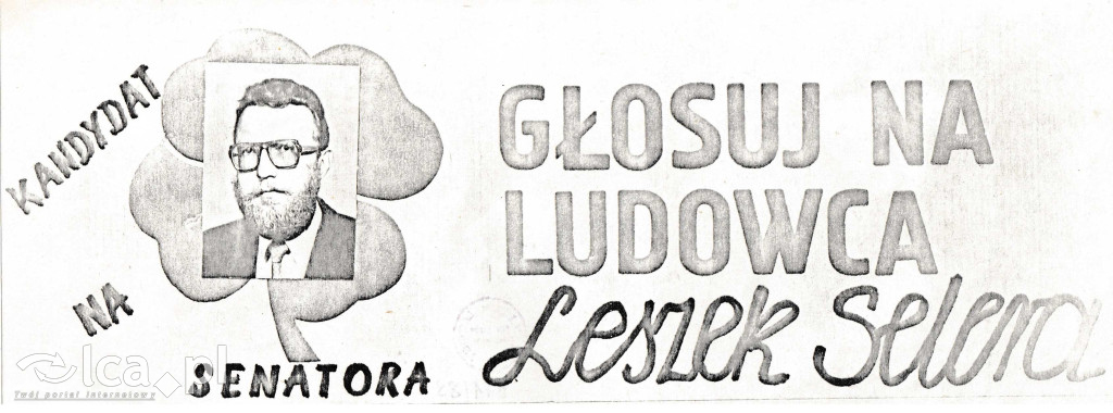 Plakaty, ulotki i wycinki prasowe z 1989 roku