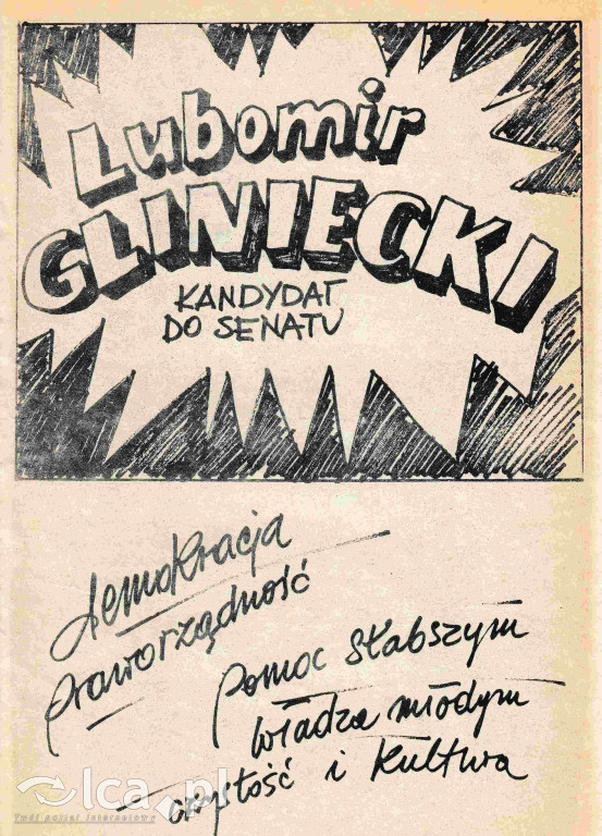 Plakaty, ulotki i wycinki prasowe z 1989 roku