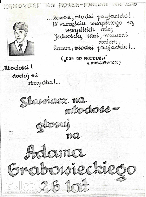 Plakaty, ulotki i wycinki prasowe z 1989 roku