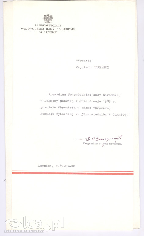Plakaty, ulotki i wycinki prasowe z 1989 roku