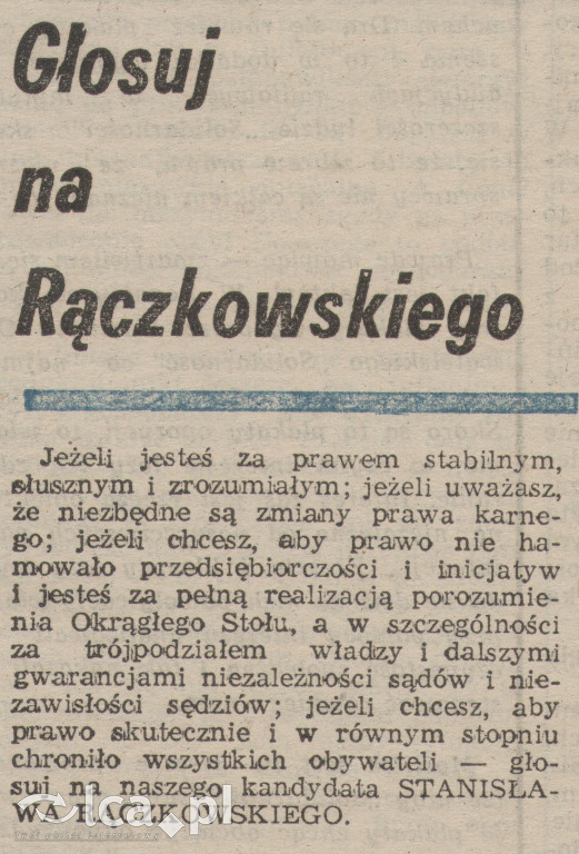 Plakaty, ulotki i wycinki prasowe z 1989 roku