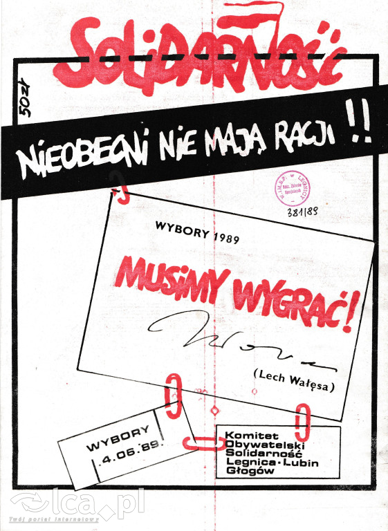 Plakaty, ulotki i wycinki prasowe z 1989 roku