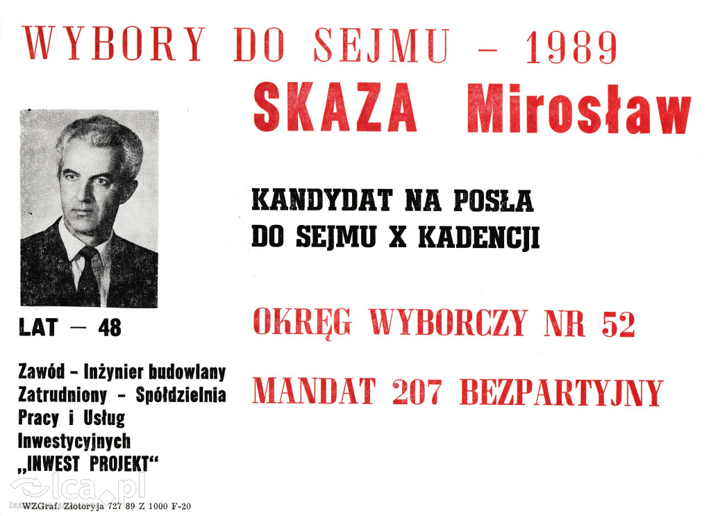 Plakaty, ulotki i wycinki prasowe z 1989 roku