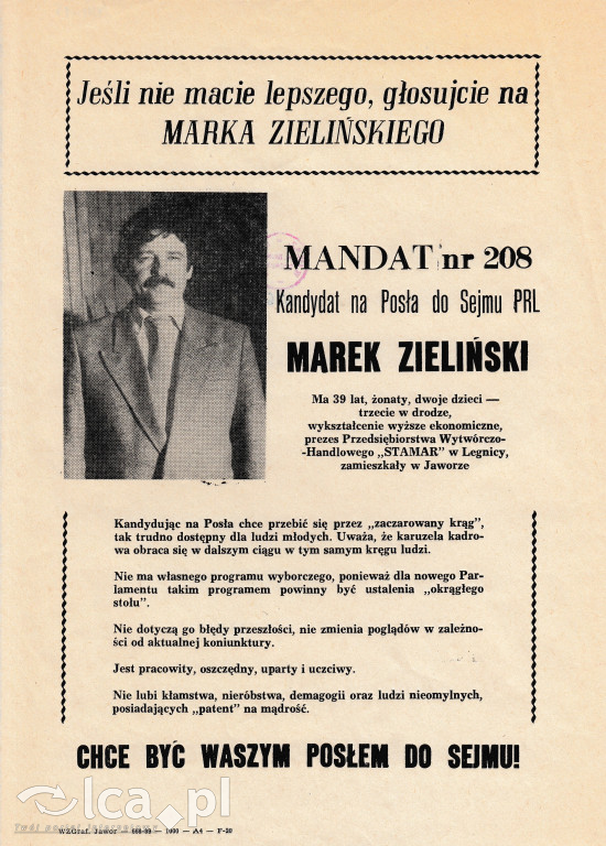 Plakaty, ulotki i wycinki prasowe z 1989 roku
