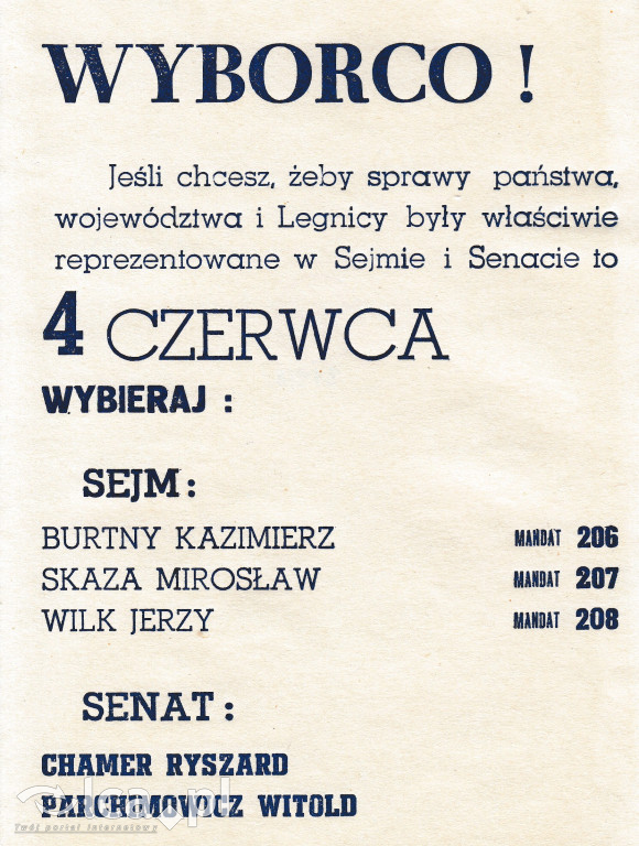 Plakaty, ulotki i wycinki prasowe z 1989 roku