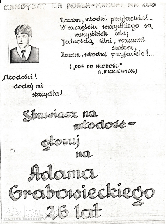 Plakaty, ulotki i wycinki prasowe z 1989 roku