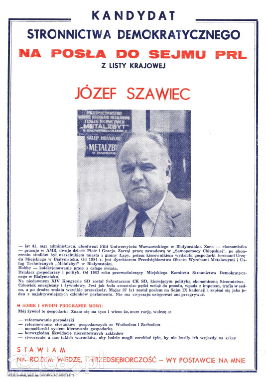 Plakaty, ulotki i wycinki prasowe z 1989 roku