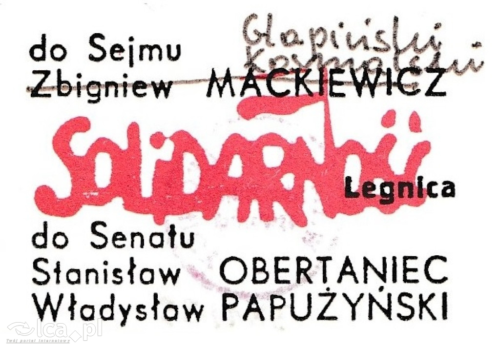 Plakaty, ulotki i wycinki prasowe z 1989 roku